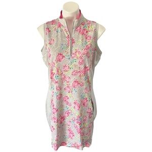 Pebble Beach Dry Luxe Performance Gray Sleeveless Golf Dress Size L